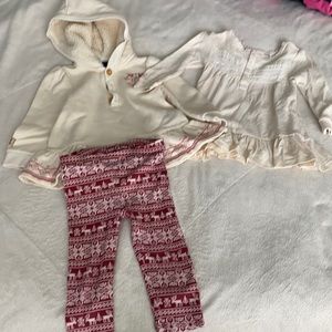 Ralph Lauren Matching set leggings, shirt and hooded fleece pullover